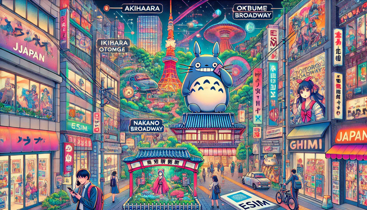 Must-See for Anime and Manga Fans! Explore Japan's Fan Meccas with eSIM