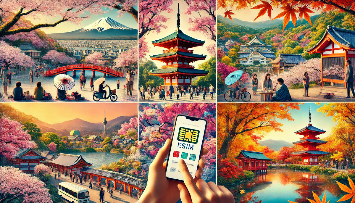 Discover Stunning Sakura and Autumn Foliage with eSIM: Japan’s Seasonal Beauty