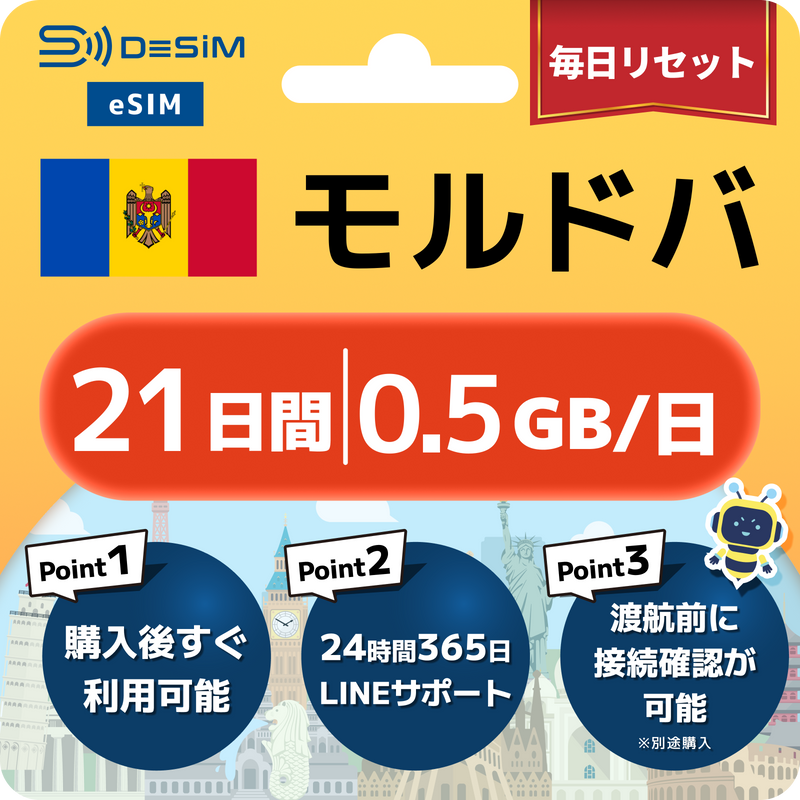 モルドバeSIM 容量が選べる