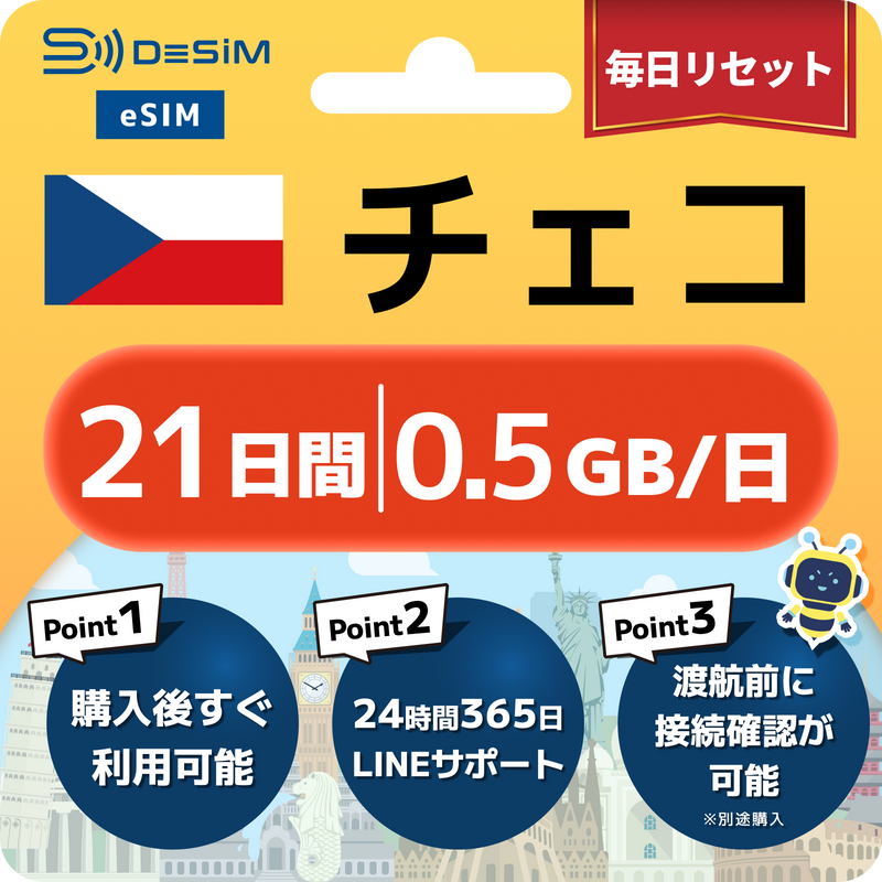 チェコeSIM 容量が選べる