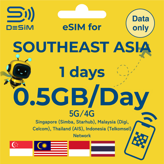 SOUTHEAST ASIA eSIM for Short
